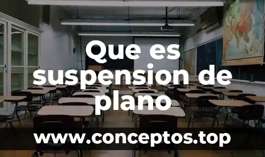 Que es suspension de plano