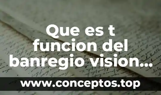 Que es t funcion del banregio vision y mision