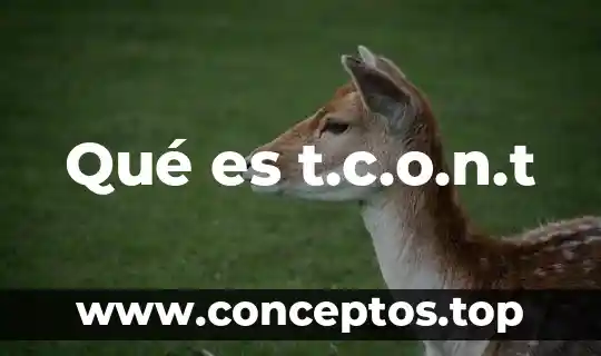 Qué es t.c.o.n.t