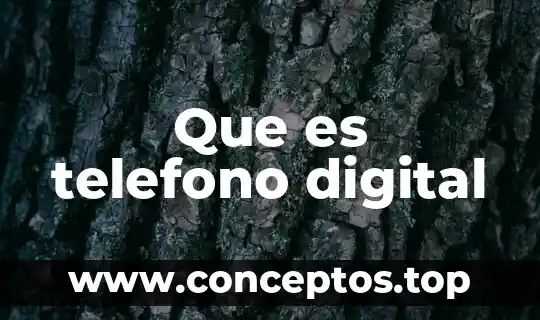 Que es telefono digital