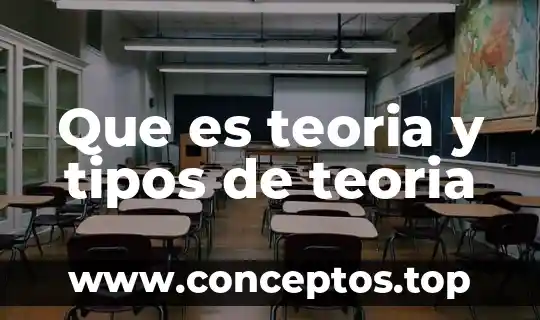 Que es teoria y tipos de teoria