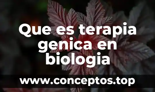 Que es terapia genica en biologia