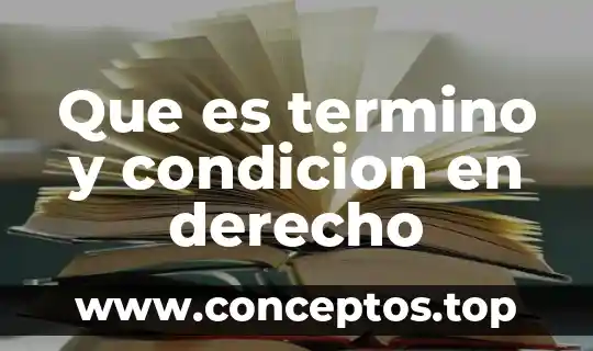 Que es termino y condicion en derecho