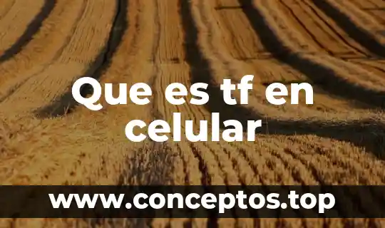 Que es tf en celular