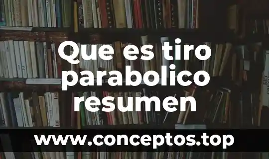 Que es tiro parabolico resumen