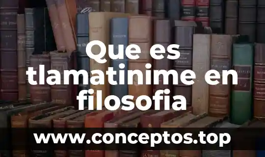Que es tlamatinime en filosofia