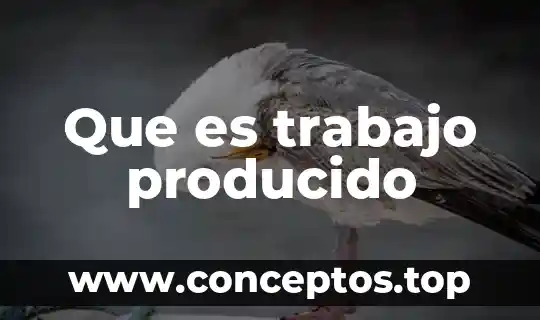 Que es trabajo producido