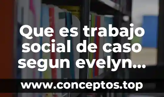 Que es trabajo social de caso segun evelyn davidson