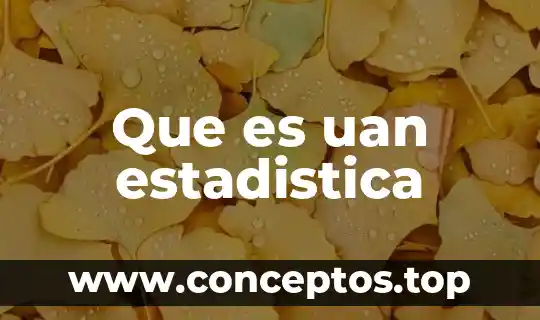 Que es uan estadistica