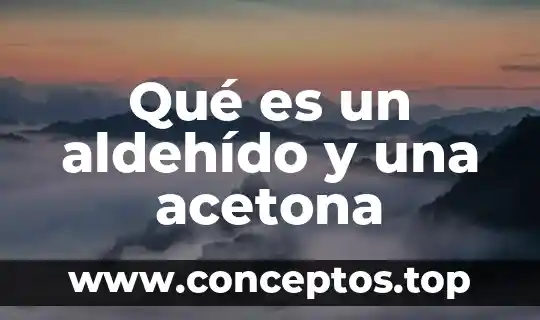 Qué es un aldehído y una acetona