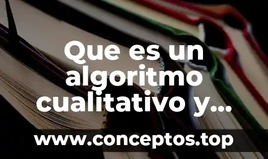 Que es un algoritmo cualitativo y sus caracteristicas