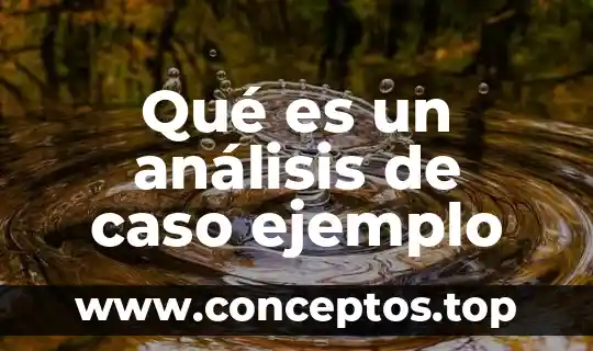 Qué es un análisis de caso ejemplo