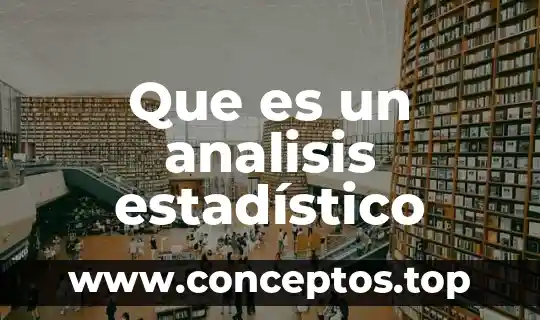 Que es un analisis estadístico