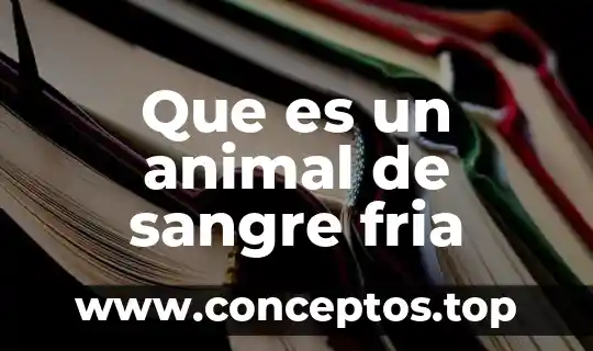 Que es un punto de sangre 3 Que es un animal de sangre fria