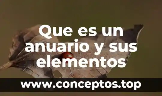 Que es un anuario y sus elementos