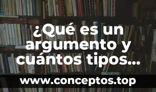 ¿Qué es un argumento y cuántos tipos hay?