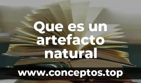 Que es un artefacto natural