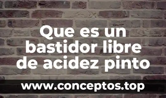 Que es un bastidor libre de acidez pinto