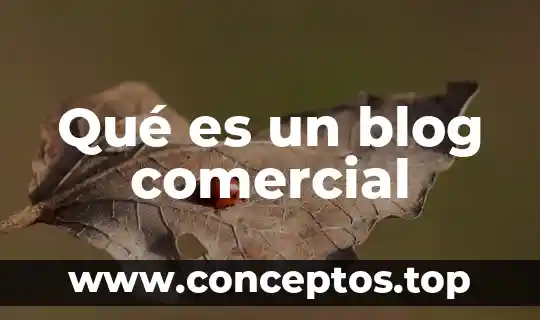 Qué es un blog comercial