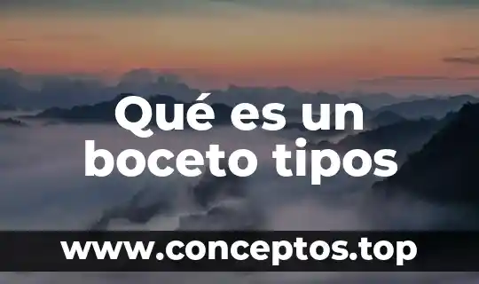Qué es un boceto tipos