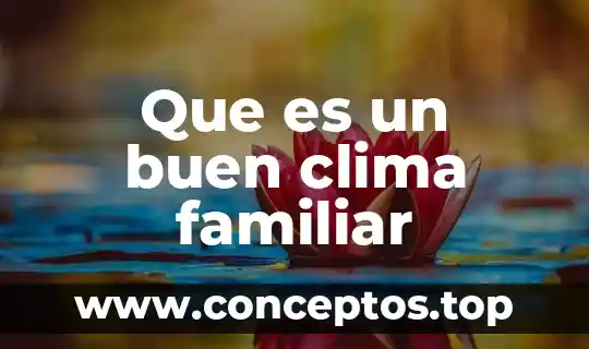 Que es un buen clima familiar