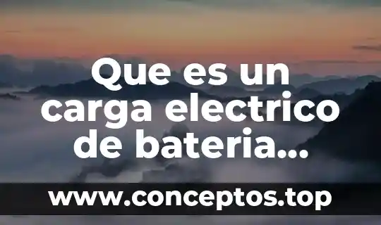 Que es un carga electrico de bateria automotriz