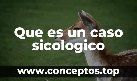 Que es un caso sicologico