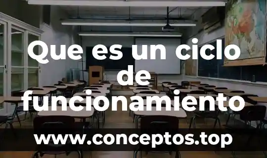 Que es un ciclo de funcionamiento