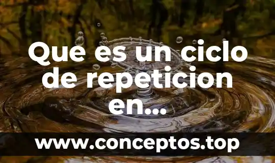 Que es un ciclo de repeticion en programacion