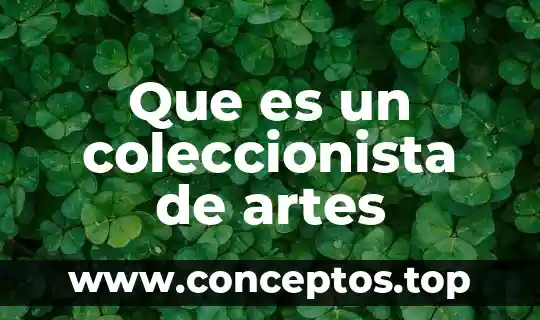 Que es un coleccionista de artes