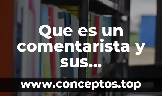 Que es un comentarista y sus caracteristicas