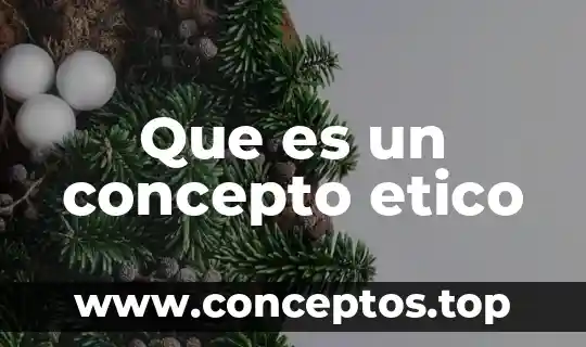 Que es un concepto etico