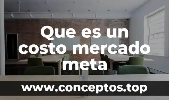 Que es un costo mercado meta