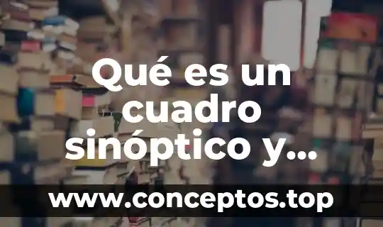 Qué es un cuadro sinóptico y cómo es