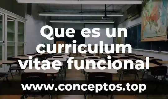 Que es un curriculum vitae funcional