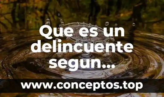 Que es un delincuente segun rodriguez manzanero