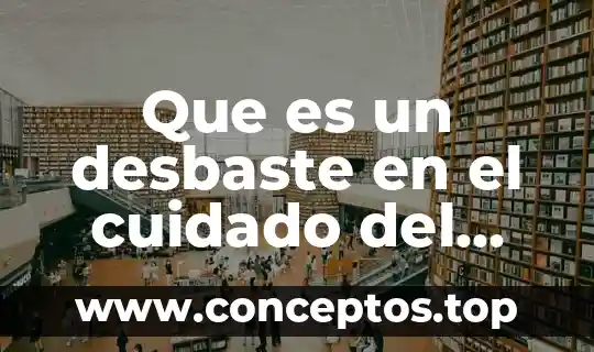 Que es un desbaste en el cuidado del agua