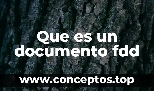 Que es un documento fdd