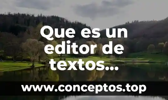 Que es un editor de textos caracteristicas