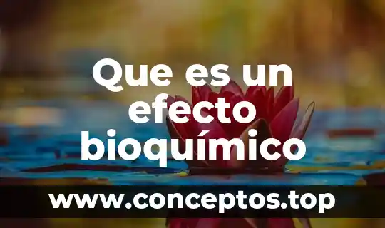 Que es un efecto bioquímico