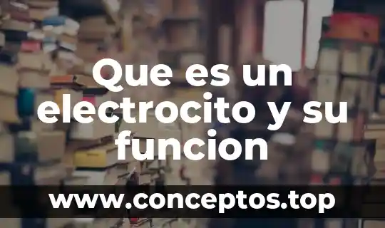 Que es la funcion de un compuesto 3 Que es un electrocito y su funcion
