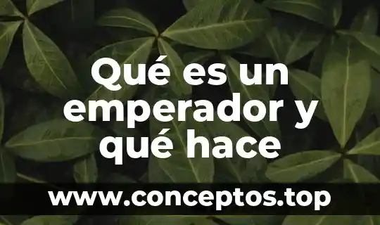 Qué es un emperador y qué hace
