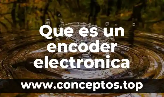 Que es un encoder electronica