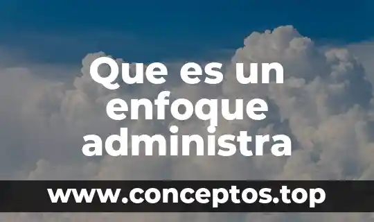 Que es un enfoque administra