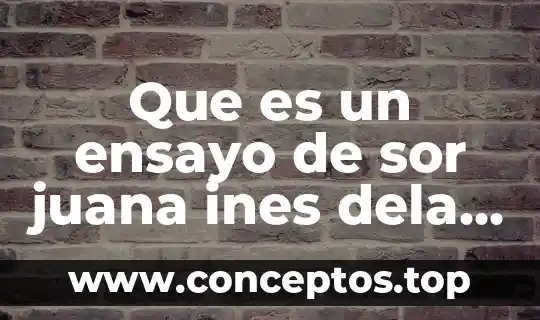 Que es una refutacion en un ensayo 4 Que es un ensayo de sor juana ines dela cruz