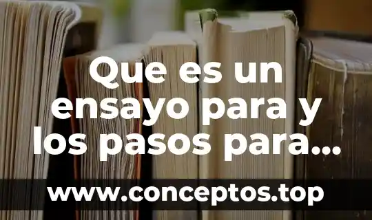 Que es un ensayo para y los pasos para elaborarlo