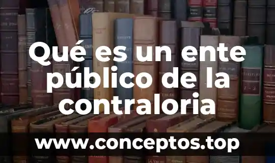 Que es el ente publico 8 Qué es un ente público de la contraloria