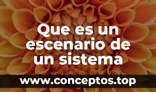 Que es un escenario de un sistema