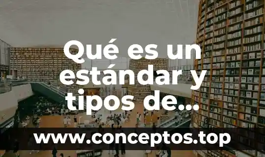 Qué es un estándar y tipos de estándar