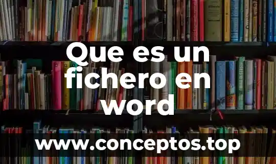 Que es un fichero en word